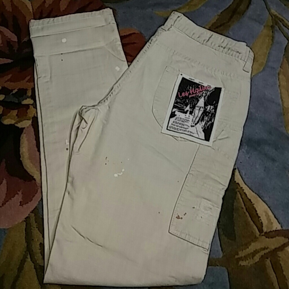 Les Halles Jeans Paint Splash Straight Leg #E3